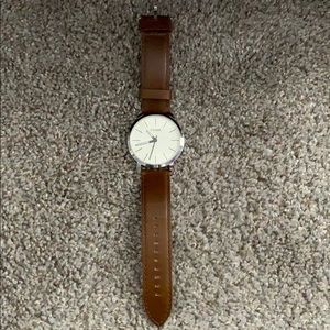 Fossil leather band watch